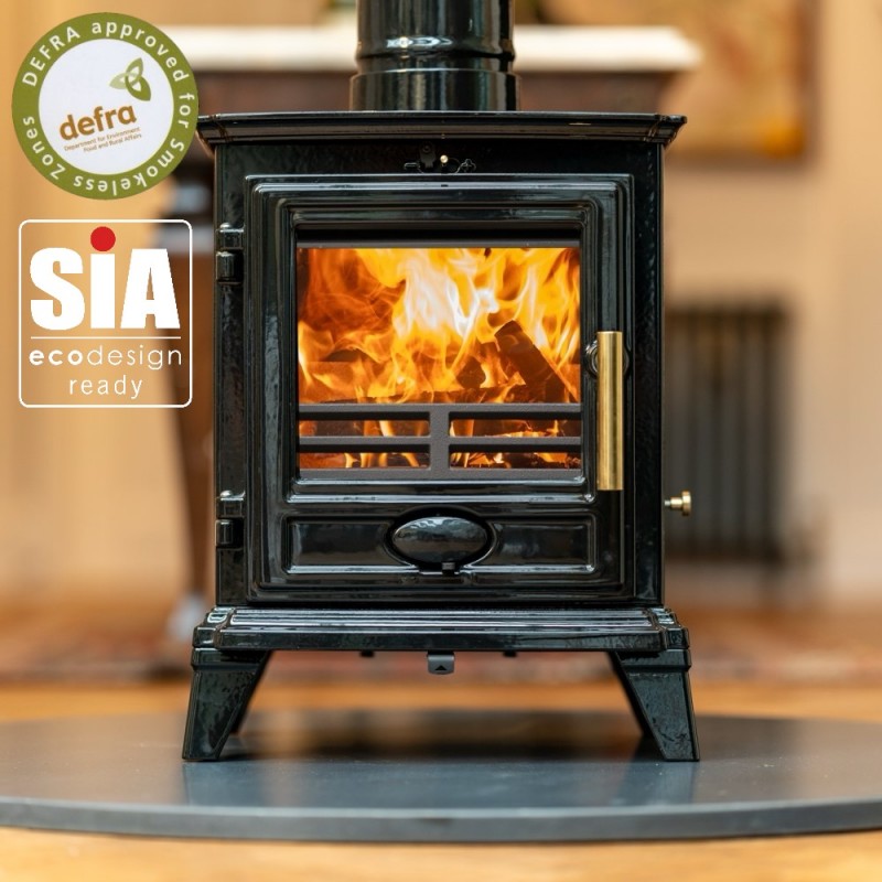 Rock Compact Black Enamel stove by Ecosy+